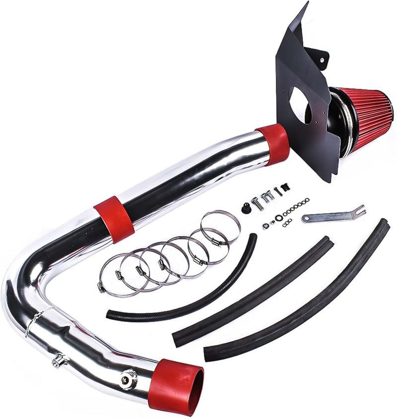 Koomaha HI-DG-12RD-01-E Cold Air Intake Kit with Red Filter and Heat Shield Replacement for 2011-2020 Chrysler 300 Dodge Challenger Charger 2014 2015 300C 3.6L V6 HI-DG-12RD-01 - Image 2